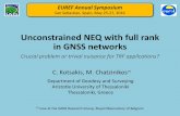 Unconstrained NEQ with full rank in GNSS networksusers.auth.gr/~kotsaki/My_presentations/EUREF2016.pdf · Unconstrained NEQ with full rank in GNSS networks Crucial problem or trivial