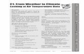 C1: From Weather to Climate - GLOBE.gov® 2011 C1: From Weather to Climate – Looking at Air Temperature Data Page 2 Earth System Science Background Weather and Climate Weather and