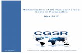 Modernization of US Nuclear Forces - CGSR · Modernization+of+US+Nuclear+Forces: ... In the air leg of the nuclear triad, the number of nuclear mission bombers will be reduced from