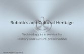 Robotics and Cultural Heritage - ENEA — it · Robotics and Cultural Heritage ... Robotics for Aesthetics and History? Robotics a very horizontal ... Venus european project