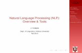 Natural Language Processing (NLP): Overview & Toolscl.indiana.edu/~md7/14/715/slides/03-nlp/03-nlp.pdf · Language modeling Natural Language Processing Natural Language Processing