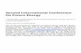 Second International Conference On Future Energy · Second International Conference On Future ... International Conference on Future Energy with ... to make their presentation. Prof.