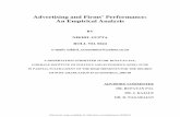 Advertising and Firms’ Performance: An Empirical …€™s... · during all phases of this dissertation. ... An empirical analysis Table of ... “Advertising has been defined
