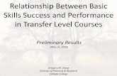 Relationship Between Basic Skills Success and … · transfer level courses broken out by degree of basic skills ... PRE ALGEBRA ELEMENTARY ALGEBRA INTERMEDIATE ALGEBRA Initial Placement