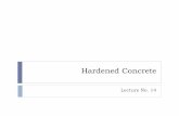 Hardened Concrete - Sanjay Ghodawat Group of … · Hardened Concrete Lecture No. 14 . ... Normally, the compressive strength of concrete is determined by testing, and the tensile