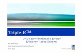 Triple-E - Intertanko - 23 Jun 2011 - ho · Clean Shipping Project CO 2, NOx, SOx, ... Triple-ETM DNV’s Environmental and Energy Efficiency rating ... - Energy efficient design