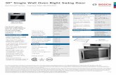 30 Single Wall Oven Right Swing Door - specsserver.com · IMPORTANT: The spacing between ... Most combinations ... Bosch warrants that the Product is free from defects in materials