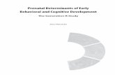 Prenatal Determinants of Early Behavioral and … · Prenatal Determinants of Early Behavioral and Cognitive Development The Generation R Study Prenatale determinanten van de vroegkinderlijke