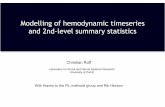 Modelling of hemodynamic timeseries and 2nd-level … · Modelling of hemodynamic timeseries and 2nd-level summary statistics ... SPM(t) Data Design matrix ... Trial spacing • Design