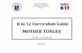 K to 12 Curriculum Guide - gawanititser.com · K to 12 BASIC EDUCATION CURRICULUM K to 12 Mother Tongue Curriculum Guide December 2013 Page 2 of 154