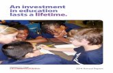 An investment in education lasts a lifetime.web.richmond.k12.va.us/Portals/61/assets/pdfs/2014 Annual Report... · education truly does last a lifetime. Brendan McCormick ... Military