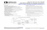 Dual 8-/10-/12-/14-/16-Bit 250 MSPS Digital-to-Analog …€¦ · Single carrier WCDMA ACLR = 80 dBc at 61.44 MHz IF . Innovative switching output stage permits useable outputs beyond
