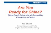 Are You Ready for China? - IBM · Are You Ready for China? ... • SAP already deployed for Tier 1 holding company ... SAP ECCS SAP BW HQ EIS Audit control Audit Control