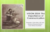 VISION 2024: The Importance of Communication · VISION 2024: The Importance of Communication Presenter: Chris Kirby; IPP and National Representative ... YoaTube redc£l+ Skype rmgur