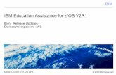 IBM Education Assistance for z/OS V2R1 · IBM Education Assistance for z/OS V2R1 Item: ... zFS Rename of zSeries File System IBM Presentation Template Full Version. ... –Consider