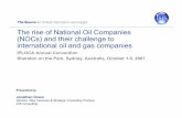 Green The rise of NOCs - IPLOCA · The rise of National Oil Companies (NOCs) and their challenge to international oil and gas companies ... (Petrozuata) PetroCedeño Project (Sincor)