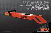 Spy model 780 portable dc holiday detector operating ...picltd.com/wp-content/uploads/2017/10/SPY_Manual_780_Portable... · Spy® model 780 portable dc holiday detector operating