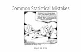 Common Statistical Mistakes? - Nc State griffith/Common Statistical Mistakes 4.12.16.pdf · • Doing