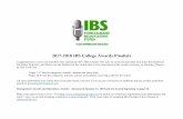 2017-2018 IBS College Awards Finalists New York City. - Pages 1-17 list ... Visit  for details on conference registration, ... SAIC SAIC Radio Remixa