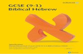 GCSE (9-1) Biblical Hebrew · Contents 1 Introduction 2 Why choose the Pearson Edexcel GCSE in Biblical Hebrew? 2 Qualification at a glance 3 2 Subject content and assessment information