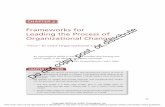 Frameworks for Leading the Process of Organizational ... · ORGANIZATIONAL CHANGE. S. weeping demographic changes, technological advances, geopolitical shifts, ... The four stages