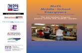 NCDPI Math Middle-School Energizers · The Middle School Energizers were developed by East Carolina University, Activity Promotion Laboratory in partnership with the NC Department