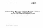 Investigating the Applicability of Agile Practices in ...831715/FULLTEXT01.pdf · Investigating the Applicability of Agile Practices in Software Organizations A Survey and Systematic