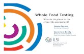 Whole Food Testing - Welcome to ILSI India · Whole Food Testing What is its place ... • The strengths and limitations of WF toxicity studies ... Htmaize (Gly) Monsanto 2 20/sex
