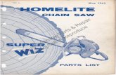 Homelite Super Wiz Chainsaw IPL (May 1962) 23634 - Leon's Chainsaw Parts … · 2016-01-05 · PARTS Part 84055 56441-1 56442 56281 56282-A 80289 83056 A-58407 ... SCREW—IO.24 x