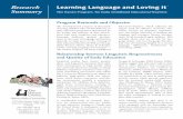 Research Learning Language and Loving It Summary The Hanen ... · Research Summary Learning Language and Loving It™ — The Hanen Program® for Early Childhood Educators/Teachers