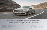 DUMMY Positioning for a Whiplash Load Case Using … Plenar… · Andreas Hirth – RD/KSB 10th European LS-DYNA Conference Würzburg 2015-06-16 1 DUMMY Positioning for a Whiplash