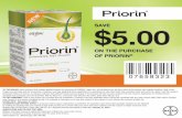 SAVE $5 - Priorin · SAVE $5.00 ON THE PURCHASE ... void the coupons presented. ... NB E2L 4P1. Request must be post-dated no later than January 31, 2016.