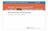 Comptroller's Handbook Booklet 'Recovery Planning' · Comptroller’s Handbook. booklet, “Recovery Planning,” is prepared for use by OCC examiners in connection with their ...