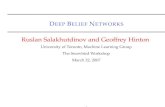 Ruslan Salakhutdinov and Geoffrey Hintonrsalakhu/talks/snowbird.pdf · DEEP BELIEF NETWORKS Ruslan Salakhutdinov and Geoffrey Hinton University of Toronto, Machine Learning Group