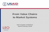 From Value Chains to Market Systems · From Value Chains to Market Systems ... • Inclusive—of women, the poor, youth ... • Analysis of the system