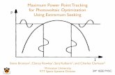 Maximum Power Point Tracking for Photovoltaic …faculty.washington.edu/sbrunton/talks/ext_seek.pdf · Maximum Power Point Tracking for Photovoltaic Optimization Using Extremum Seeking