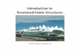 Introduction to Tensioned Fabric Structures - ASCENC · Introduction to Tensioned Fabric Structures ... • Strip Tensile, ... Flat metal roof with 3 inchs of insulation R-9 R-1 R-1.