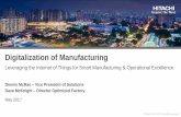 Digitalization of Manufacturing - Hitachi Consulting · Leveraging the Internet of Things for Smart Manufacturing & Operational Excellence ... Digitalization of Manufacturing ...