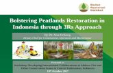 Bolstering Peatlands Restoration in Indonesia through … · peatland that caused by peat and forest ... and Ecosystem Conservation) MoEF ... conservation function ...