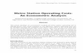 Metro Station Operating Costs: An Econometric Analysis 10-2 Quddus.pdf · Metro Station Operating Costs: An Econometric Analysis 93 Metro Station Operating Costs: An Econometric Analysis