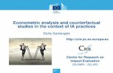 Econometric analysis and counterfactual studies in … · Econometric analysis and counterfactual studies in the context of IA practices Giulia Santangelo  Centre for Research on