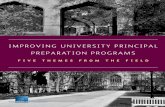 ImprovIng UnIversIty prIncIpal preparatIon programs · 106 IMProvIng unIvErSIty PrInCIPAl PrEPArAtIon ProgrAMS: FIvE tHEMES FroM tHE FIElD dIstrIct leaders are largely dIssatIsfIed