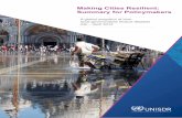 Making Cities Resilient: Summary for Policymakers … · Making Cities Resilient: Summary for Policymakers ... The City of Venice joined the Campaign as a Role Model for cultural