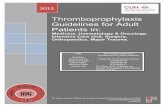 Thromboprophylaxis Guidelines for Adult Patients in …2018-7-3 · Thromboprophylaxis Guidelines for Adult Patients in: Medicine, Haematology & Oncology, Intensive Care Unit, Surgery,