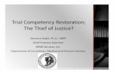 Trial Competency Restoration; The Thief of Justice?dupontgroup.com/wp...Trial-Compentancy-Restoration.pdf · Trial Competency Restoration; The Thief of Justice? Shannon Bader, ...
