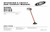 OPERATOR’S SAFETY AND SERVICE MANUAL · - 3 - SPECIFICATIONS 1. Cutting edge will vary with different soil conditions. 2. Noise levels based upon normal operating conditions. Specifications