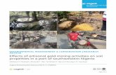 Effects of artisanal gold mining activities on soil ... · Effects of artisanal gold mining activities on soil ... Wennerholm, & O’Halloran, ... Effects of artisanal gold mining