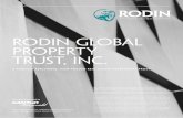 Rodin Global Property Trust, Inc. · Rodin Global Property Trust, Inc. (“Rodin Global”) is a non-traded real estate investment trust (“REIT”) that intends to invest in and