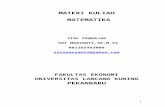 MATEMATIKA EKONOMI - STMIK DHARMAPALA RIAU€¦  · Web viewFundamental methods of mathematical economics ( Alpha Chiang. Matematika terapan untuk bisnis dan ekonomi ( Dumairy. ...