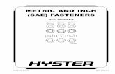 METRIC AND INCH (SAE) FASTENERS - Solid Lift … AND INCH (SAE) FASTENERS.pdf · METRIC AND INCH (SAE) FASTENERS ... Conversion Table ... threads per millimeter. The length of the
